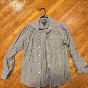 American Rag Casual Button Down Gray MEDIUM